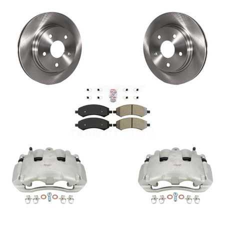 Front Disc Brake Caliper Rotors And Semi-Metallic Pads Kit For Dodge Ram 1500 KC8-100348N by Transit Auto