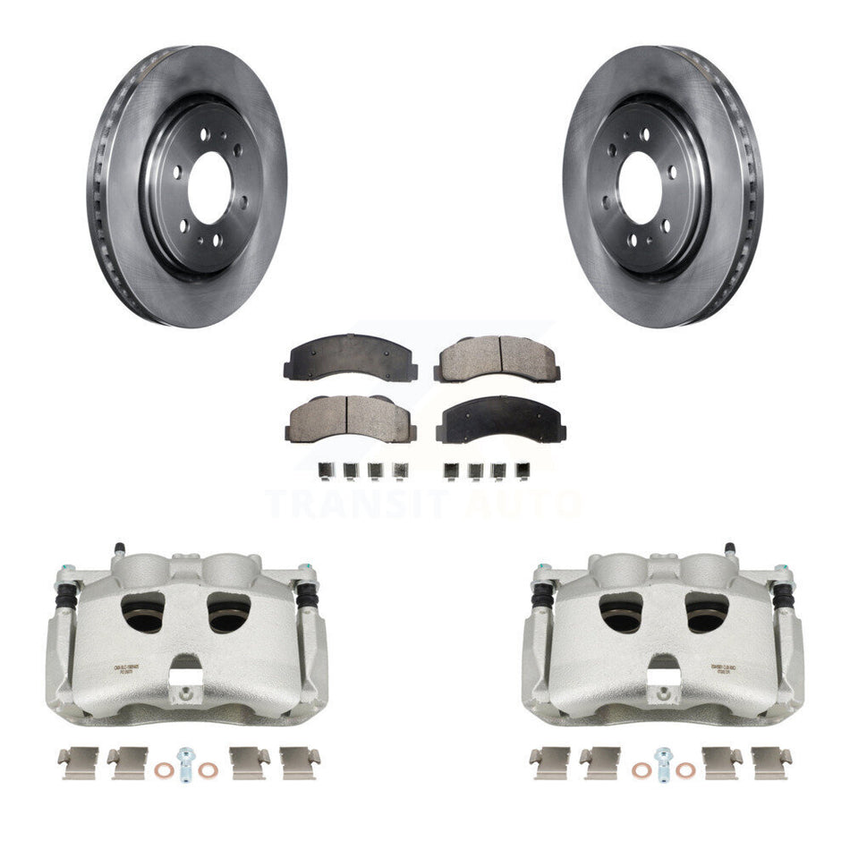Front Disc Brake Caliper Rotors And Semi-Metallic Pads Kit For Ford F-150 KC8-100348P