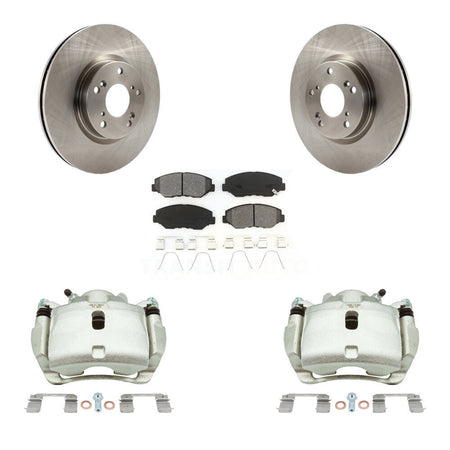 Front Disc Brake Caliper Rotors And Semi-Metallic Pads Kit For 2005-2006 Honda CR-V KC8-100349S