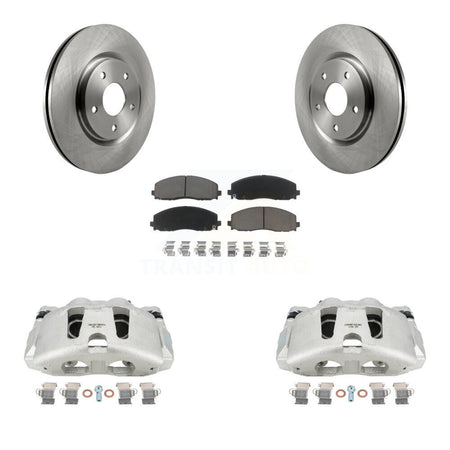 Front Disc Brake Caliper Rotors And Ceramic Pads Kit For 2014-2020 Dodge Journey KC8-100350C by Transit Auto