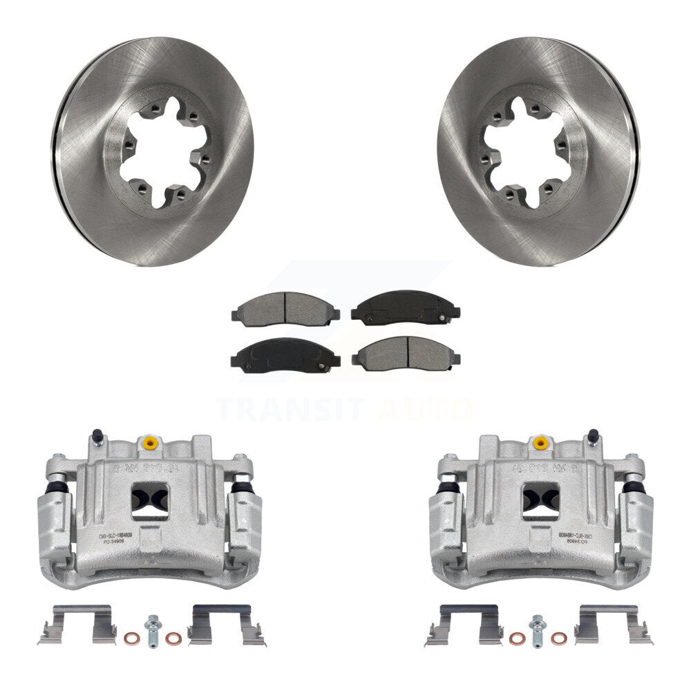 Front Brake Caliper Rotors Semi-Metallic Pad Kit For Chevrolet Colorado GMC Canyon Isuzu KC8-100350S