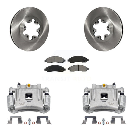 Front Brake Caliper Rotors Semi-Metallic Pad Kit For Chevrolet Colorado GMC Canyon Isuzu KC8-100350S