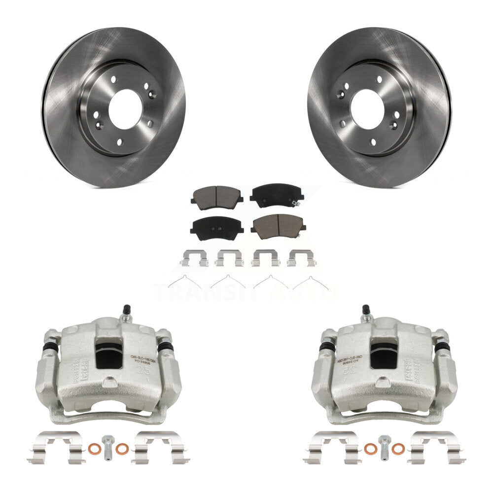 Front Disc Brake Caliper Rotors And Ceramic Pads Kit For Hyundai Elantra KC8-100351C
