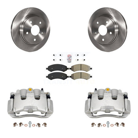 Front Disc Brake Caliper Rotors & Semi-Metallic Pad Kit For Chrysler Aspen Dodge Durango KC8-100351N