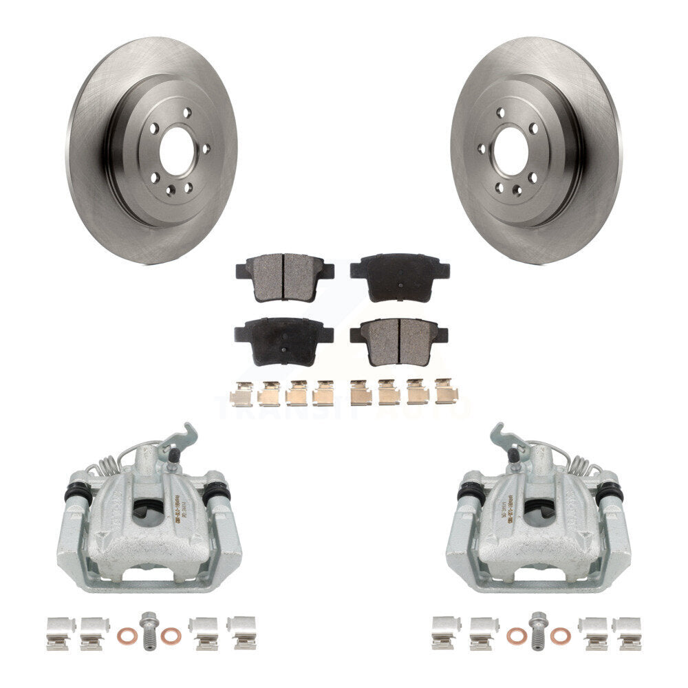 Rear Disc Brake Caliper Rotors And Ceramic Pads Kit For Ford Five Hundred Freestyle Taurus Mercury Montego X Sable KC8-100351T by Transit Auto