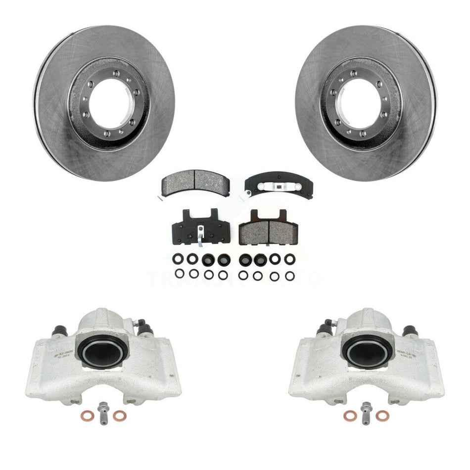 Front Disc Brake Caliper Rotors And Semi-Metallic Pads Kit For Cadillac DeVille Fleetwood 60 Special Commercial Chassis With Heavy Duty Brakes KC8-100353S