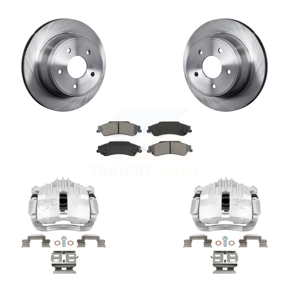 Rear Disc Brake Caliper Rotors And Semi-Metallic Pads Kit For Chevrolet S10 KC8-100355S
