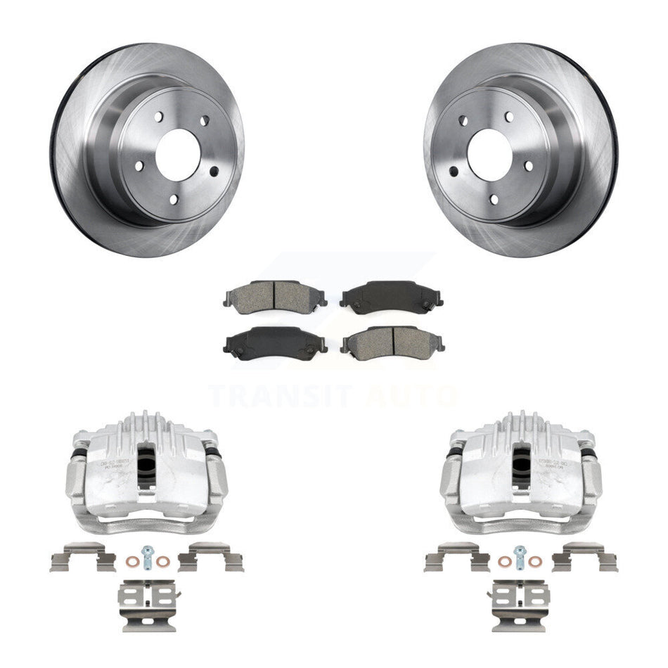 Rear Disc Brake Caliper Rotors And Semi-Metallic Pads Kit For Chevrolet S10 KC8-100355S