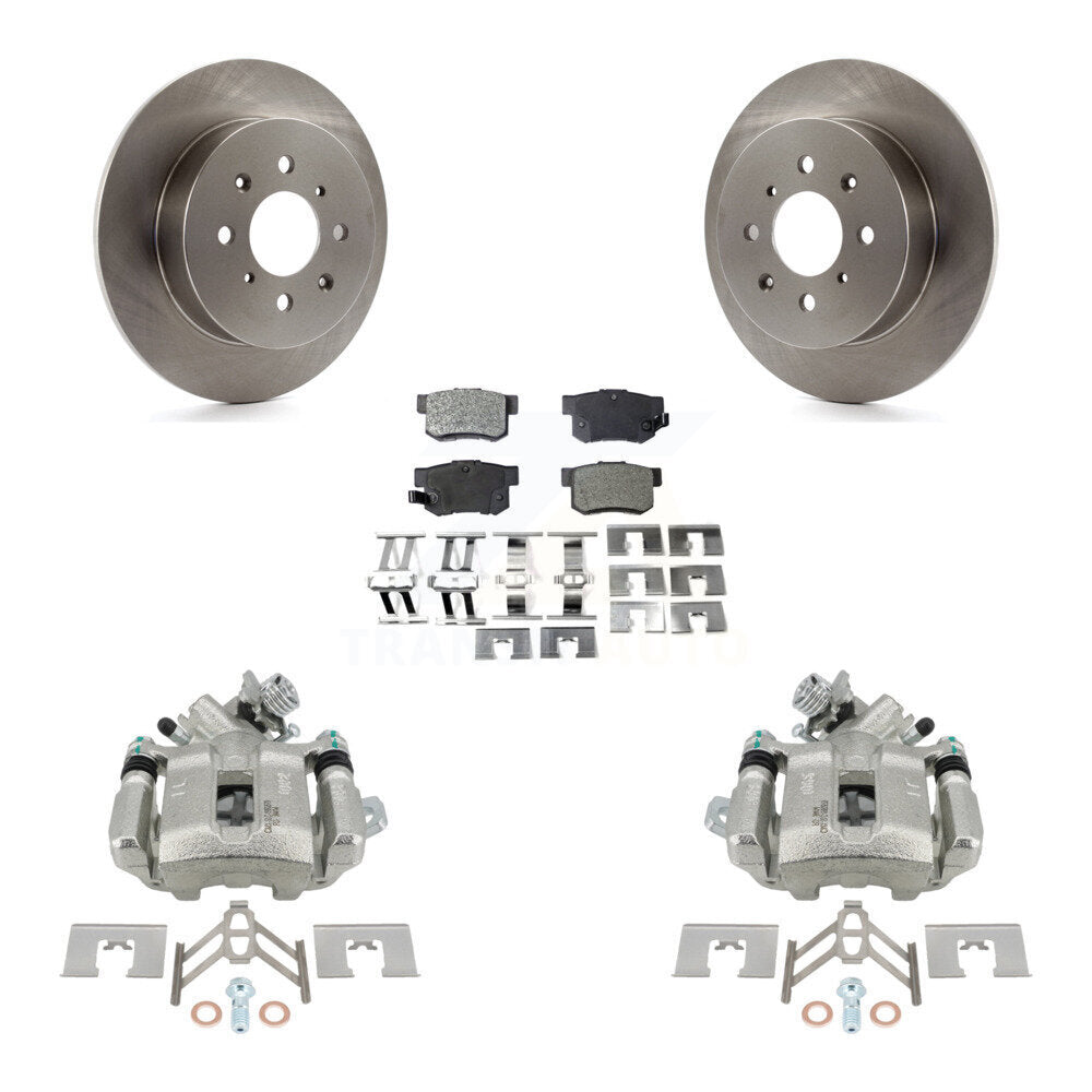 Rear Disc Brake Caliper Rotors And Ceramic Pads Kit For Honda Civic Acura EL KC8-100355T