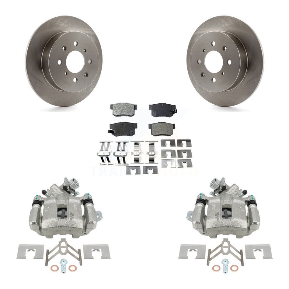 Rear Disc Brake Caliper Rotors And Ceramic Pads Kit For Honda Civic Acura EL KC8-100355T