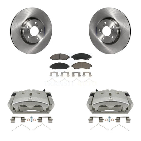 Front Disc Brake Caliper Rotors And Ceramic Pads Kit For 2009-2015 Honda Pilot KC8-100356C