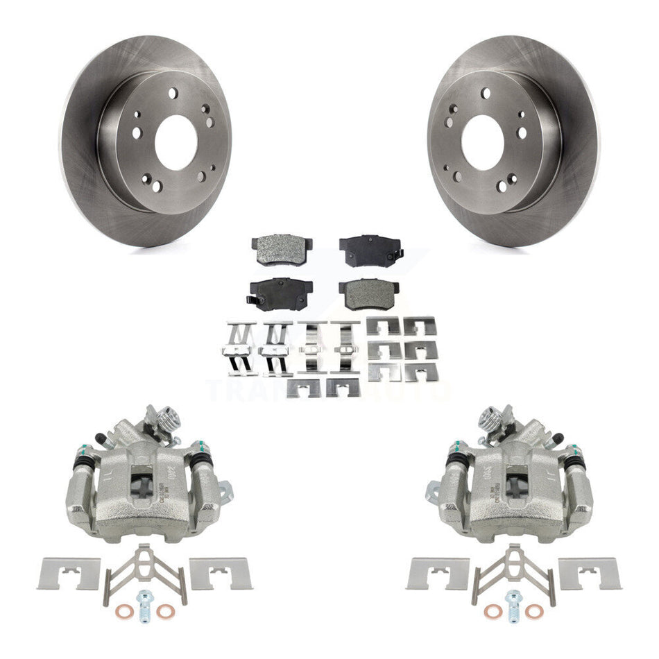 Rear Disc Brake Caliper Rotors And Ceramic Pads Kit For Honda Civic Acura RSX KC8-100356T