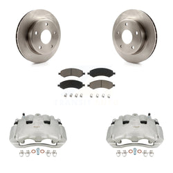 Front Disc Brake Caliper Rotors And Ceramic Pads Kit For Dodge Dakota Mitsubishi Raider KC8-100357C