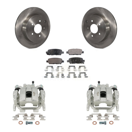 Rear Disc Brake Caliper Rotors And Ceramic Pads Kit For INFINITI FX35 QX70 FX37 KC8-100358T by Transit Auto