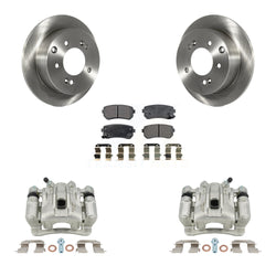 Rear Disc Brake Caliper Rotors And Ceramic Pads Kit For Kia Forte Koup Forte5 KC8-100359T