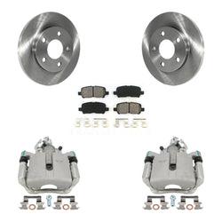 Rear Disc Brake Caliper Rotors And Semi-Metallic Pads Kit For Chevrolet Impala Pontiac Grand Prix Buick LaCrosse Limited Allure KC8-100360S