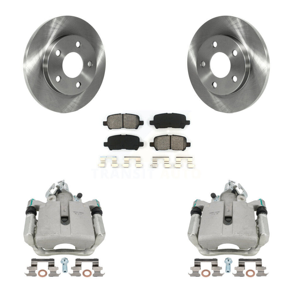 Rear Disc Brake Caliper Rotors And Semi-Metallic Pads Kit For Chevrolet Impala Pontiac Grand Prix Buick LaCrosse Limited Allure KC8-100360S by Transit Auto