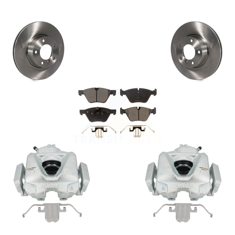 Front Disc Brake Caliper Rotors And Semi-Metallic Pads Kit For 2008 BMW 328xi To 08 07 KC8-100361P by Transit Auto