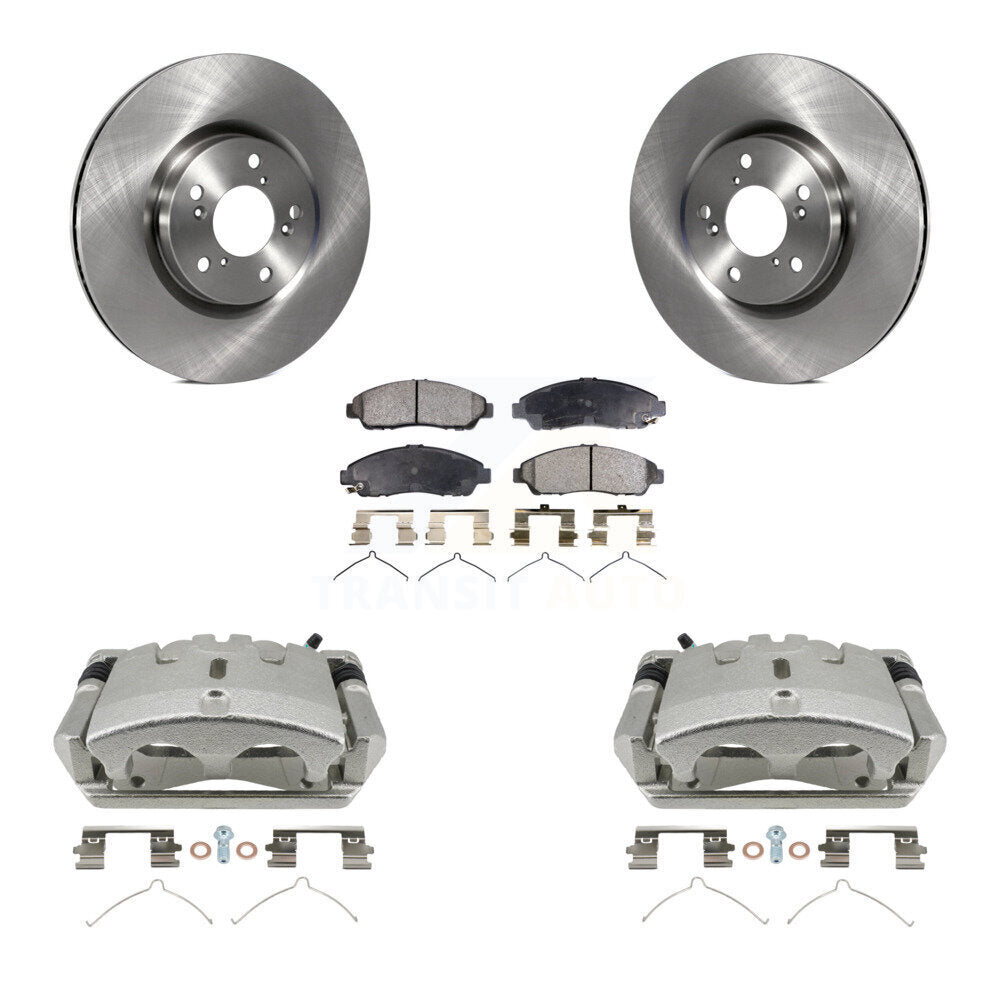 Front Disc Brake Caliper Rotors And Semi-Metallic Pads Kit For 2009-2015 Honda Pilot KC8-100362P