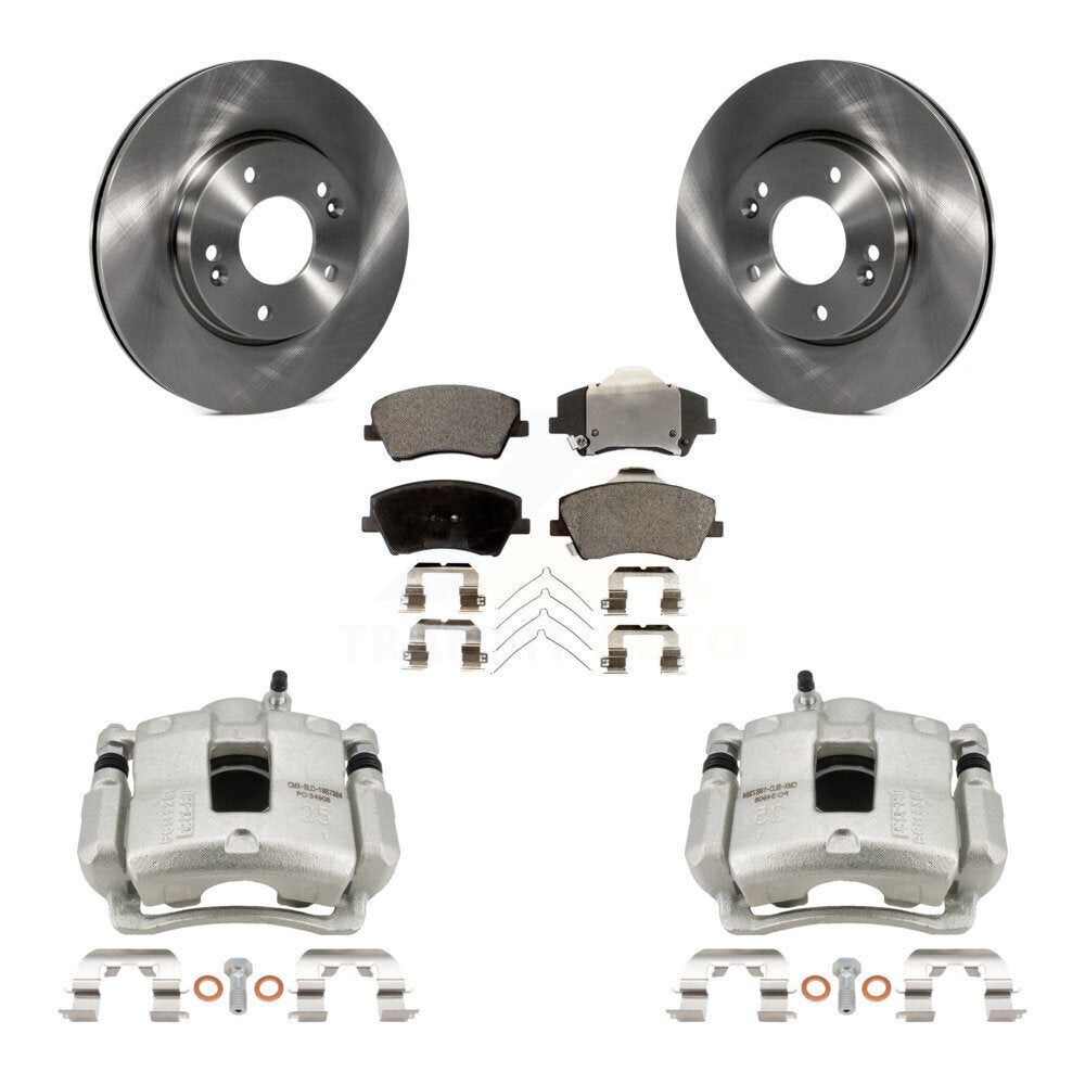 Front Disc Brake Caliper Rotors And Ceramic Pads Kit For Hyundai Elantra KC8-100362T