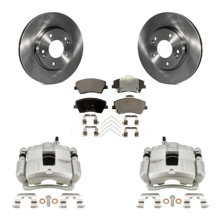 Front Disc Brake Caliper Rotors And Ceramic Pads Kit For Hyundai Elantra KC8-100362T