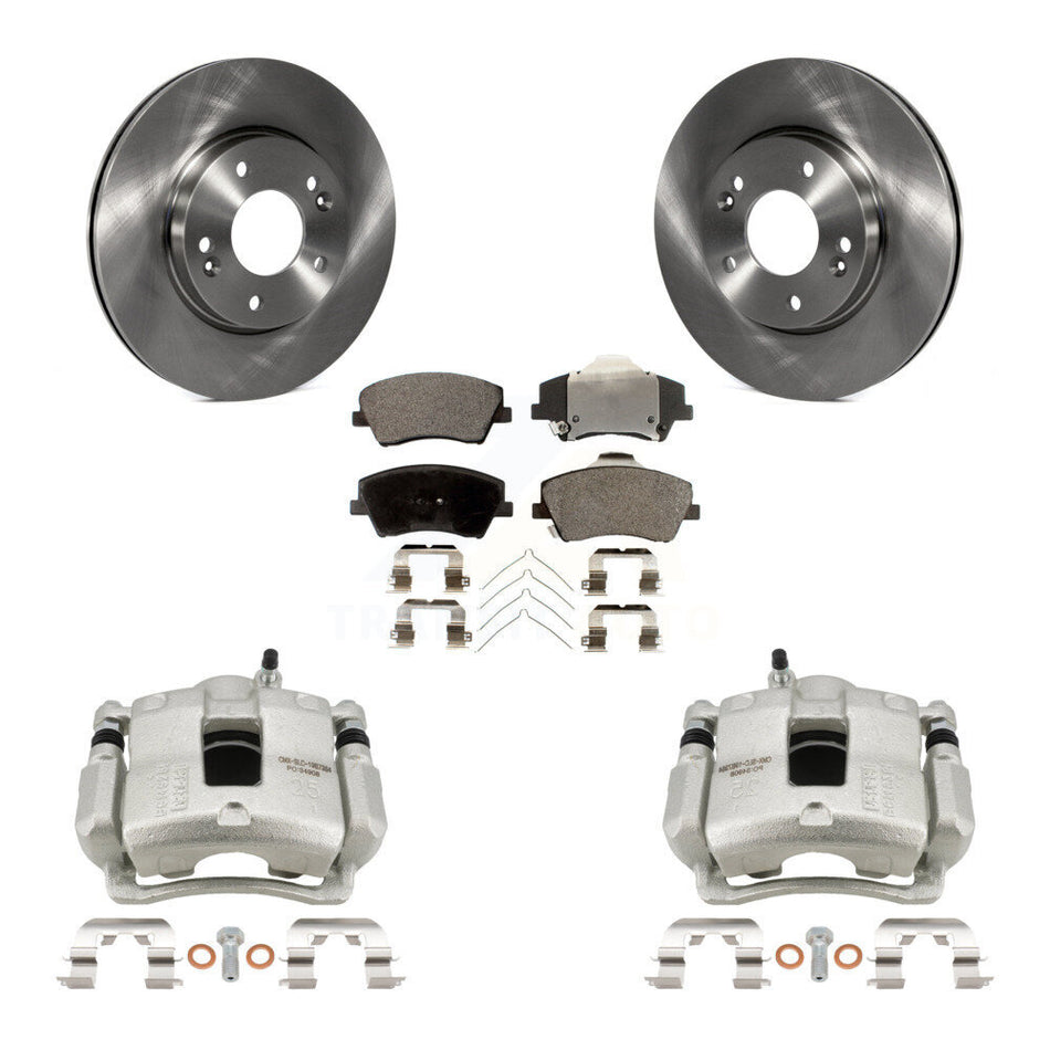 Front Disc Brake Caliper Rotors And Ceramic Pads Kit For Hyundai Elantra KC8-100362T