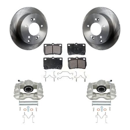 Rear Disc Brake Caliper Rotors And Semi-Metallic Pads Kit For Lexus IS250 KC8-100364P by Transit Auto