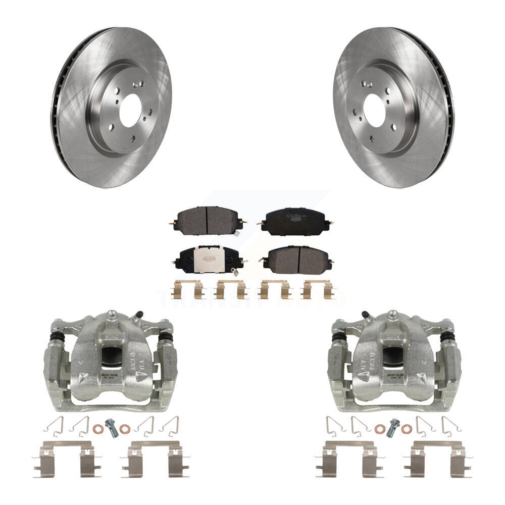 Front Disc Brake Caliper Rotors And Ceramic Pads Kit For Honda CR-V KC8-100365T by Transit Auto