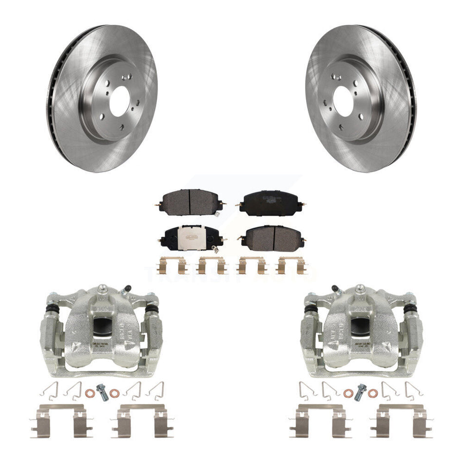 Front Disc Brake Caliper Rotors And Ceramic Pads Kit For Honda CR-V KC8-100365T