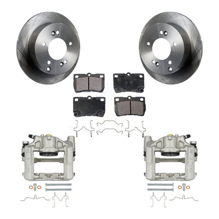 Rear Brake Caliper Rotor And Semi-Metallic Pad Kit For Lexus IS250 With Sport Suspension KC8-100366P