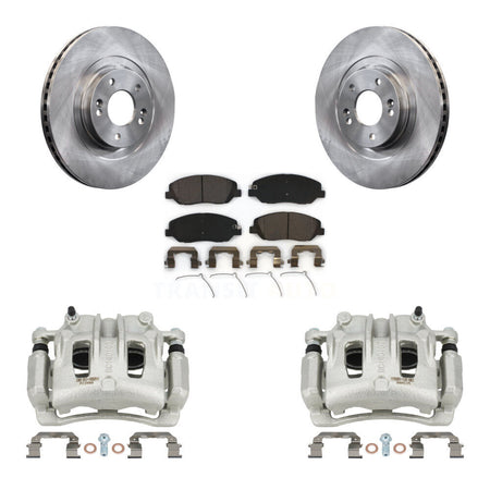 Front Disc Brake Caliper Rotors And Ceramic Pads Kit For Hyundai Santa Fe XL KC8-100366T