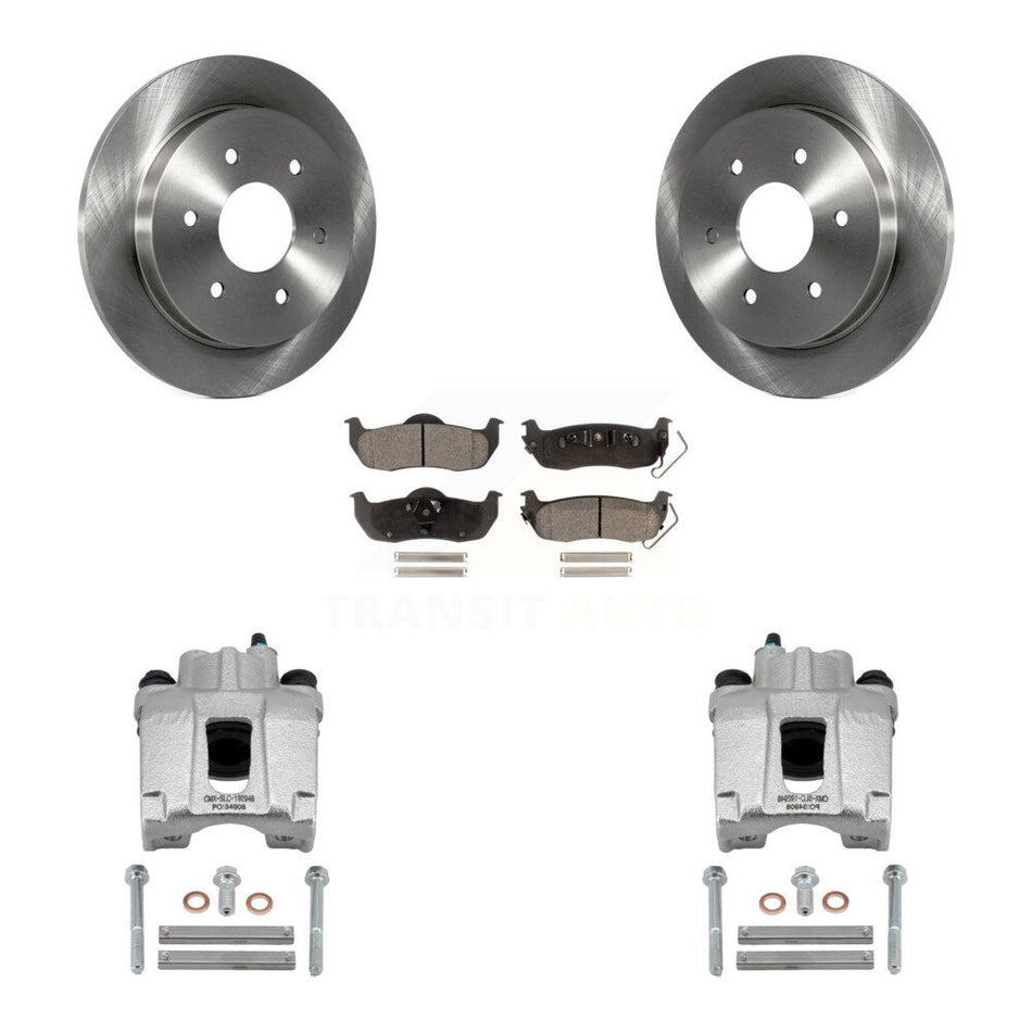 Rear Brake Caliper Rotor And Semi-Metallic Pad Kit For Nissan TITAN Armada INFINITI QX56 KC8-100367P