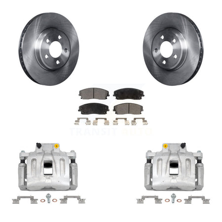 Front Disc Brake Caliper Rotor Ceramic Pad Kit For Chrysler 300 Dodge Charger Challenger KC8-100367T
