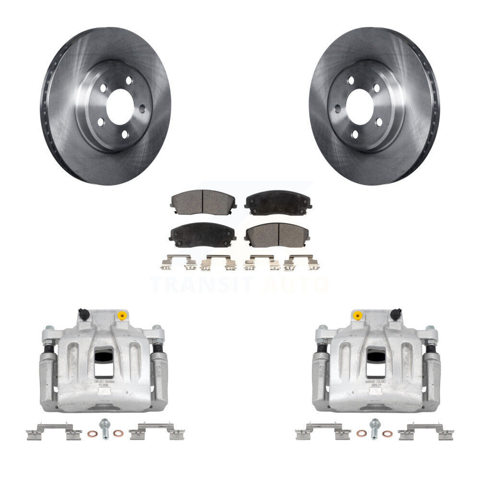 Front Disc Brake Caliper Rotor Ceramic Pad Kit For Chrysler 300 Dodge Charger Challenger KC8-100367T