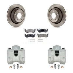 Rear Disc Brake Caliper Rotors And Semi-Metallic Pads Kit For 2010-2011 Ford Ranger KC8-100368P
