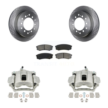 Rear Disc Brake Caliper Rotors And Semi-Metallic Pads Kit For 2010-2014 Toyota FJ Cruiser KC8-100368S by Transit Auto