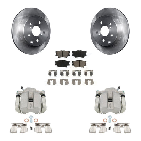 Rear Disc Brake Caliper Rotors And Ceramic Pads Kit For Toyota RAV4 KC8-100370C by Transit Auto