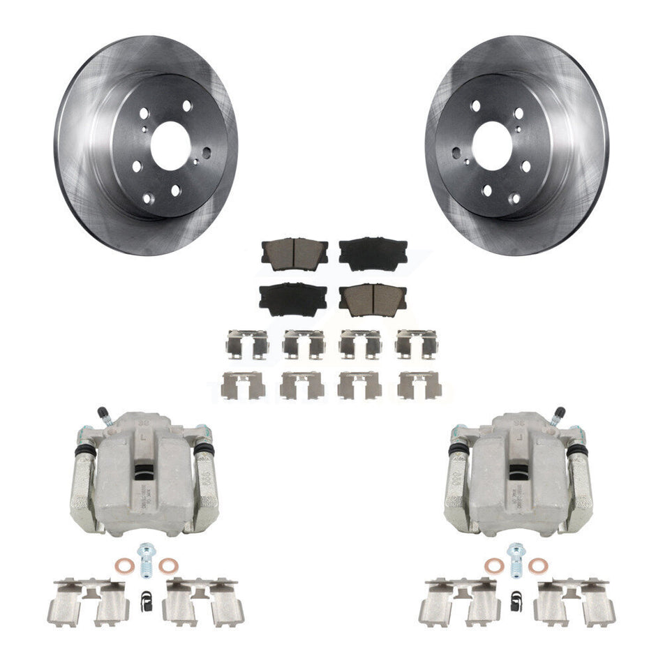 Rear Disc Brake Caliper Rotors And Ceramic Pads Kit For Toyota RAV4 KC8-100370C