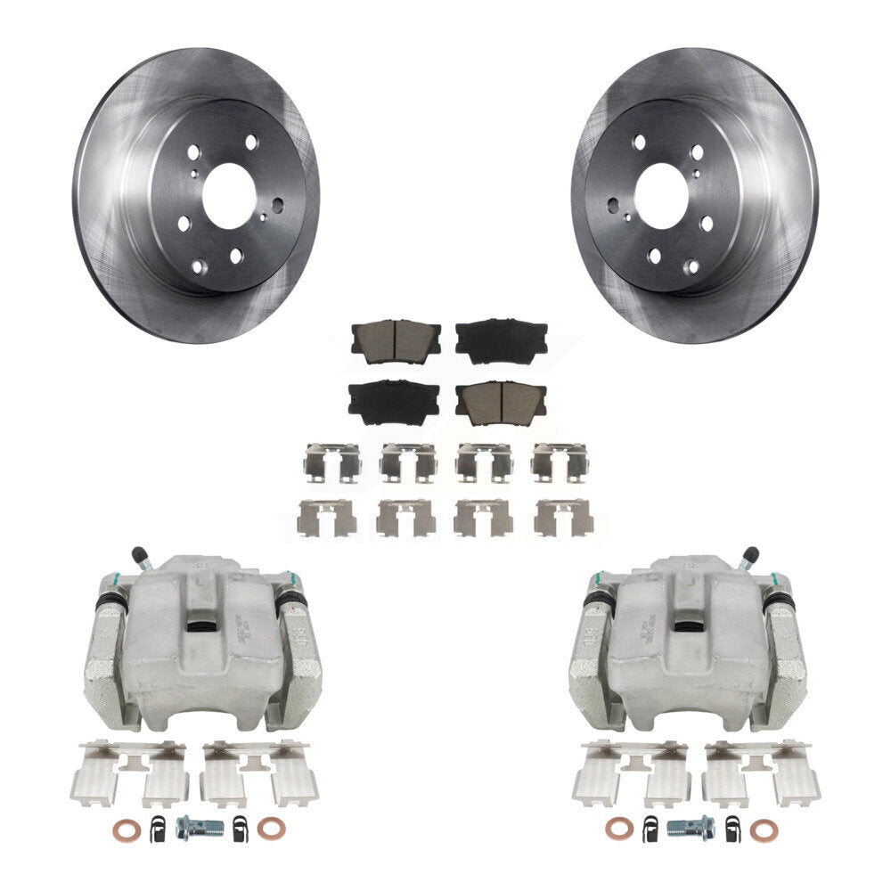 Rear Disc Brake Caliper Rotors And Ceramic Pads Kit For Toyota RAV4 KC8-100371C