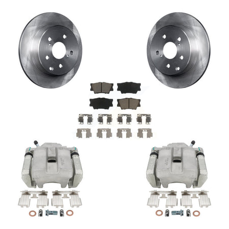 Rear Disc Brake Caliper Rotors And Ceramic Pads Kit For Toyota RAV4 KC8-100371C