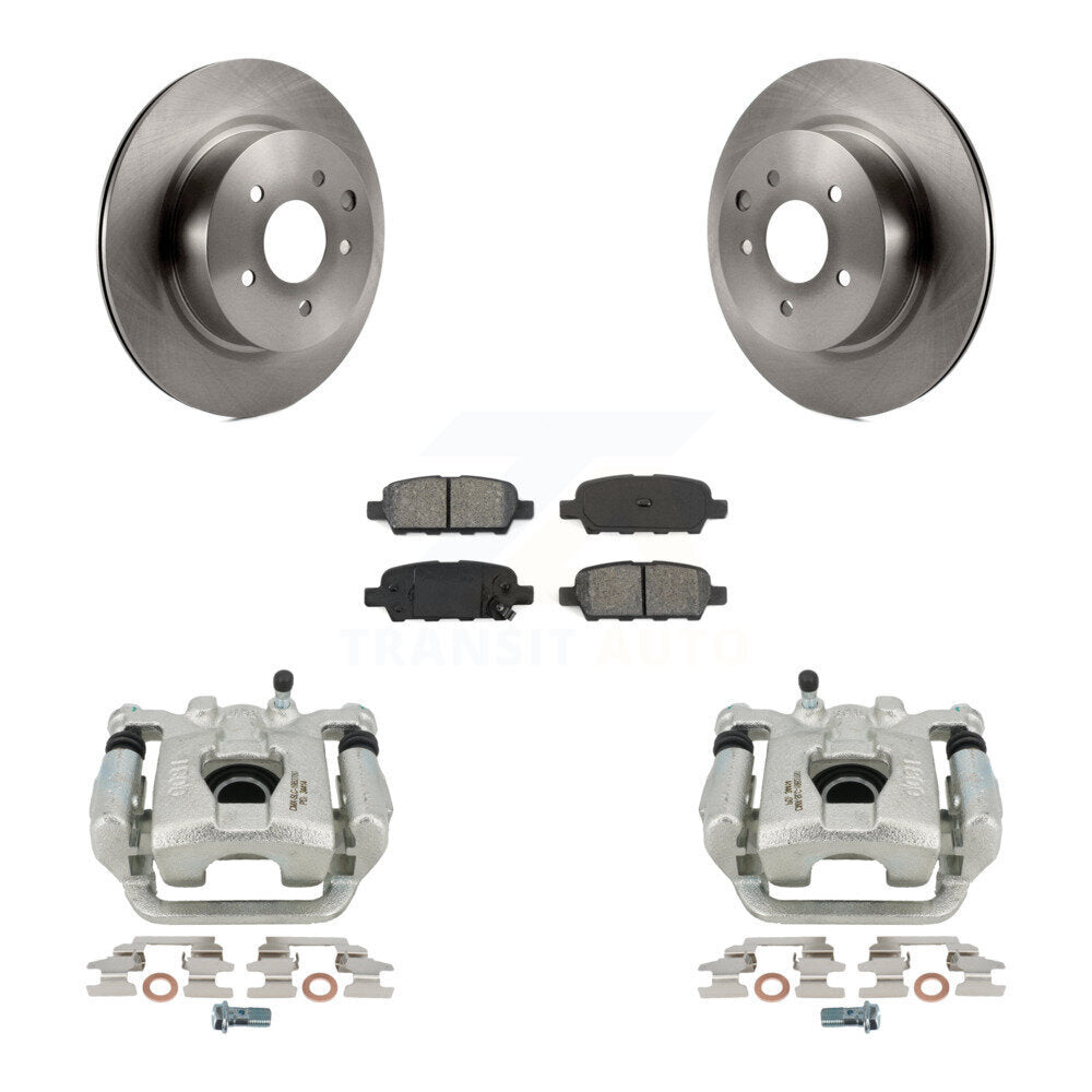 Rear Disc Brake Caliper Rotors And Semi-Metallic Pads Kit For 2019-2022 Nissan Maxima KC8-100371S by Transit Auto