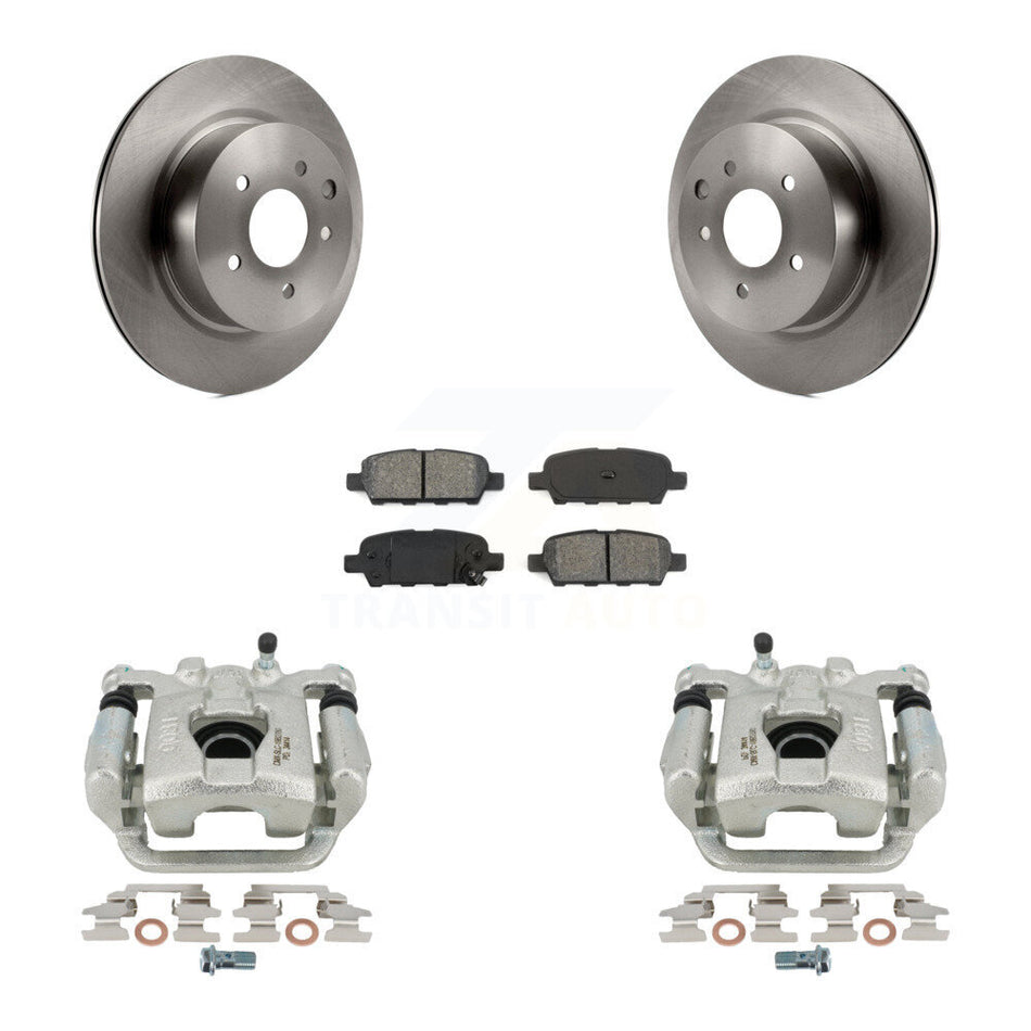 Rear Disc Brake Caliper Rotors And Semi-Metallic Pads Kit For 2019-2022 Nissan Maxima KC8-100371S