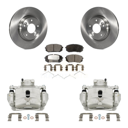 Front Brake Caliper Rotor & Ceramic Pad Kit For Hyundai Sonata 2.4L/2.0L with GAS engine KC8-100371T