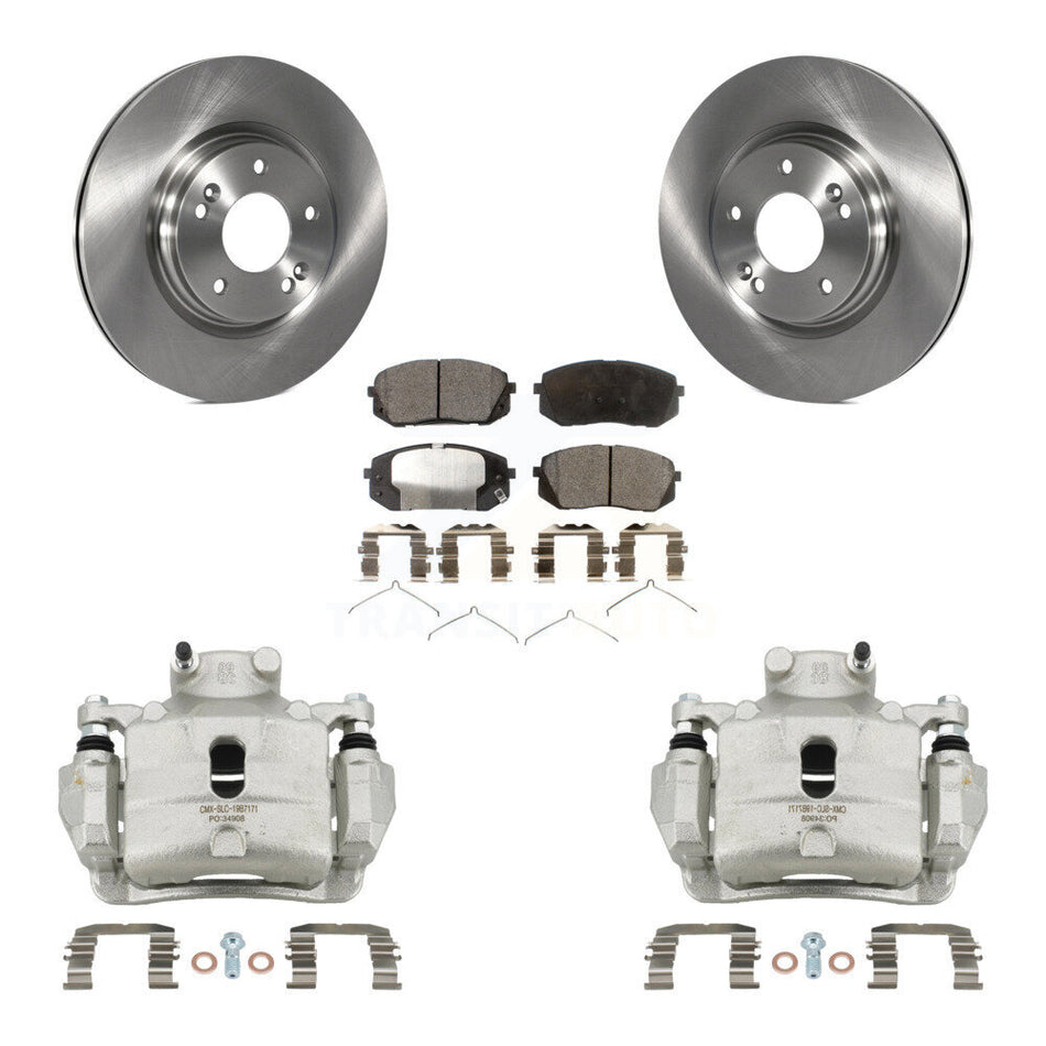 Front Brake Caliper Rotor & Ceramic Pad Kit For Hyundai Sonata 2.4L/2.0L with GAS engine KC8-100371T