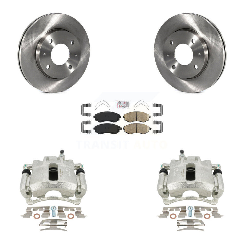Front Disc Brake Caliper Rotors And Ceramic Pads Kit For 2002 Hyundai Elantra To 10 31 01 KC8-100373N