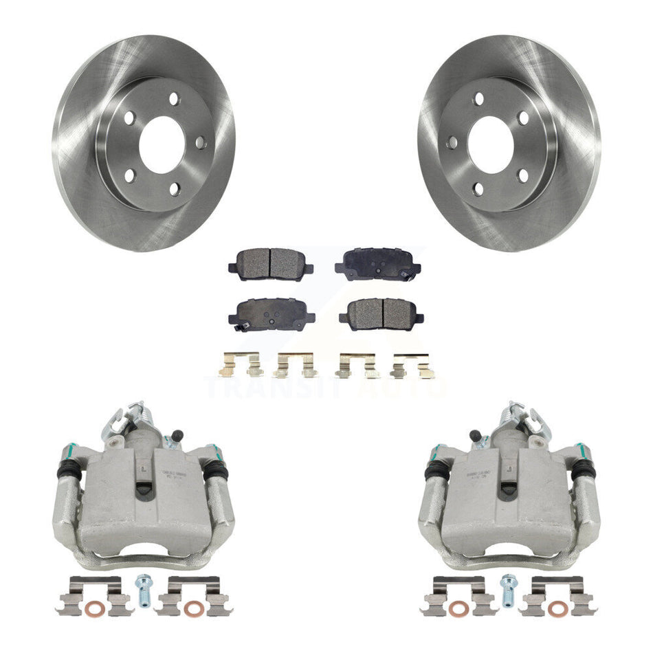 Rear Disc Brake Caliper Rotors And Semi-Metallic Pads Kit For Chevrolet Impala Pontiac Grand Prix Buick LaCrosse Limited Allure KC8-100373P by Transit Auto