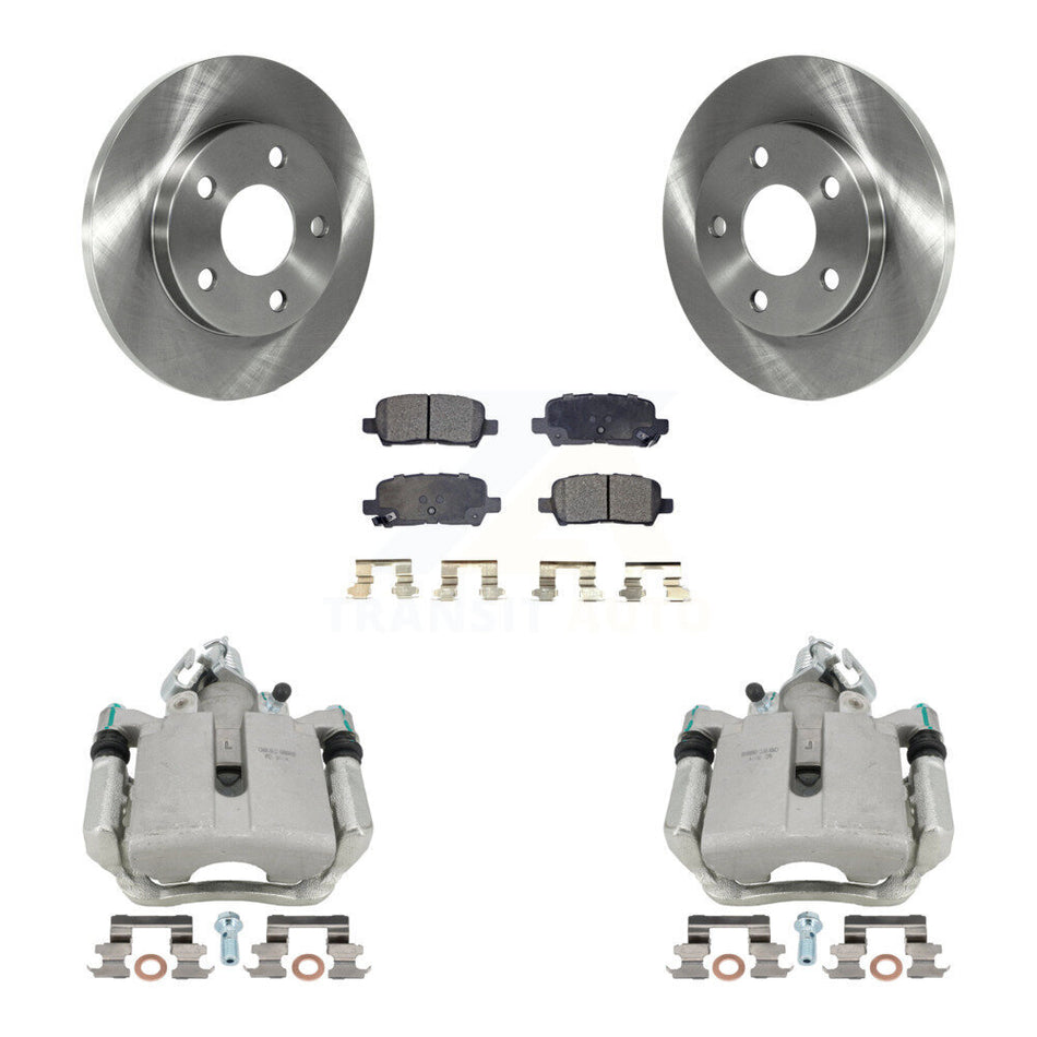 Rear Disc Brake Caliper Rotors And Semi-Metallic Pads Kit For Chevrolet Impala Pontiac Grand Prix Buick LaCrosse Limited Allure KC8-100373P