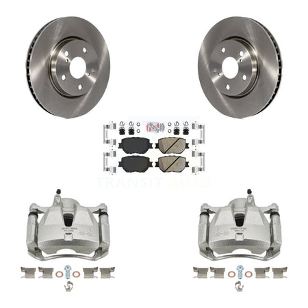 Front Brake Caliper Rotor & Ceramic Pad Kit For 2014 Lexus IS250 Without F Sport Package KC8-100374N