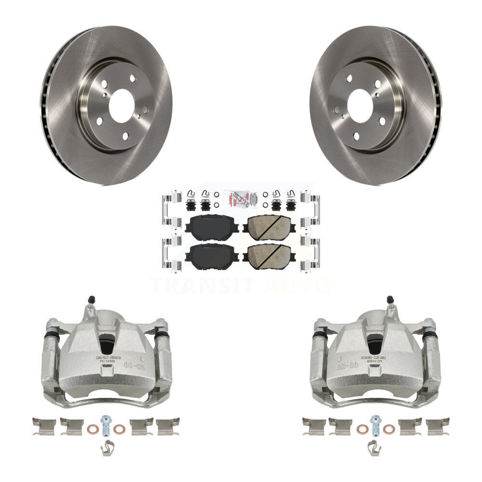 Front Brake Caliper Rotor & Ceramic Pad Kit For 2014 Lexus IS250 Without F Sport Package KC8-100374N