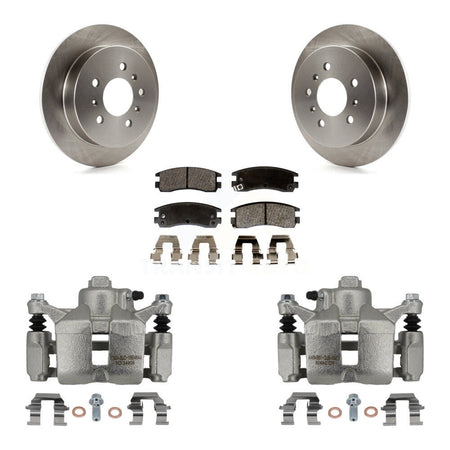 Rear Brake Caliper Rotor Semi-Metallic Pad Kit For Chevrolet Impala Buick LaCrosse Monte KC8-100374P